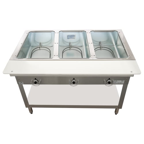 Duke E303SW 44 3/8" Hot Food Table w/ (3) Wells & Cutting Board, 208v/1ph