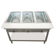 Duke E303SW 44 3/8" Hot Food Table w/ (3) Wells & Cutting Board, 240v/1ph