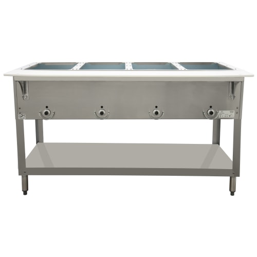 Duke E304 58 3/8" Hot Food Table w/ (4) Wells & Cutting Board, 120v