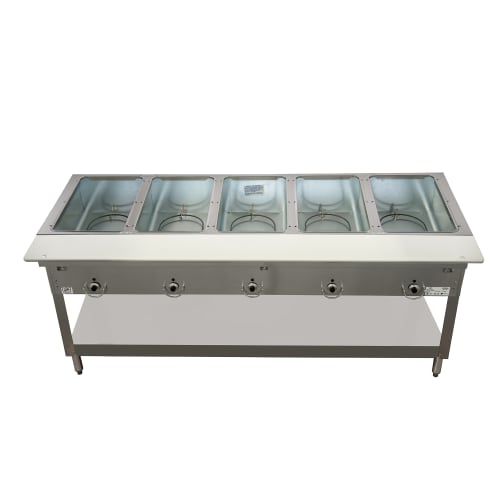 Duke E305 72 3/8" Hot Food Table w/ (5) Wells & Cutting Board, 208v/1ph
