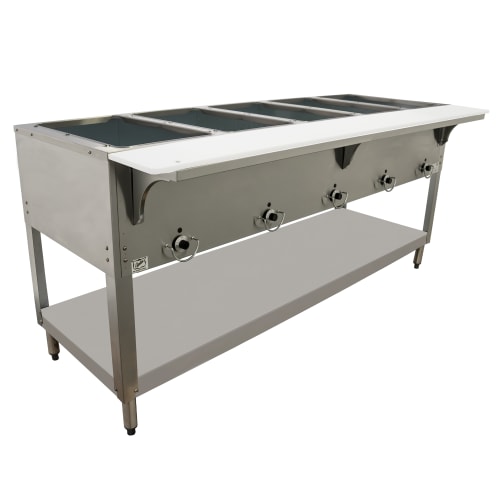 Duke E305SW 72 3/8" Hot Food Table w/ (5) Wells & Cutting Board, 208v/1ph