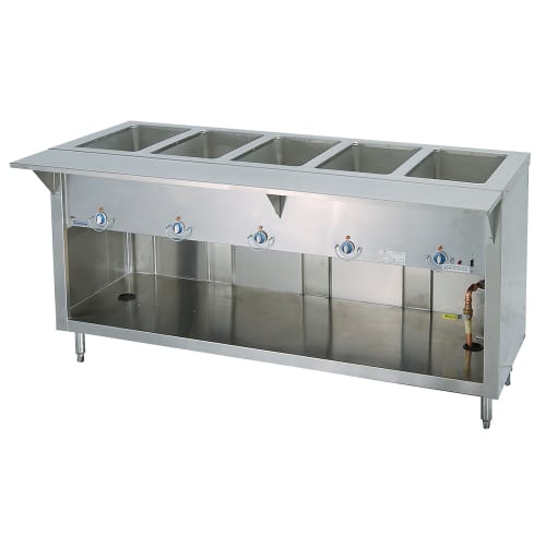 Duke E-5-CBSS 74" Hot Food Table w/ (5) Wells & Undershelf, 120v