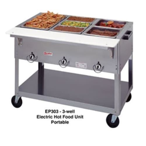 Duke EP303SW 44 3/8" Hot Food Table w/ (3) Wells & Cutting Board, 240v/1ph