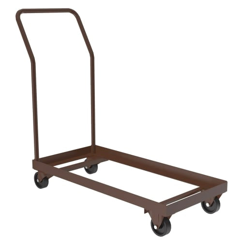 Correll Folding Chair Dolly w/ (20) Chair Capacity - Steel, Brown (C1940-01)