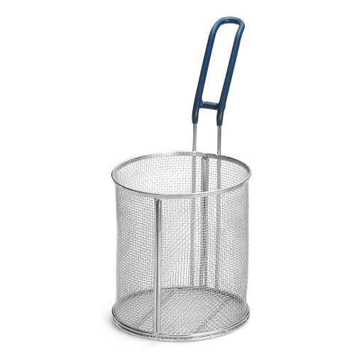 Tablecraft 986 6 1/2" Round Pasta Basket - Stainless Steel