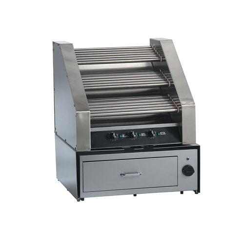 Gold Medal 8123 45 Hot Dog Roller Grill w/ Manual Controls - Slanted Top, 120v