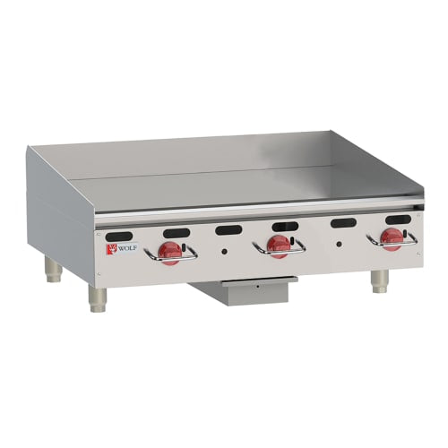 Wolf AGM36 36" Gas Griddle w/ Manual Controls - 1" Steel Plate, Natural Gas