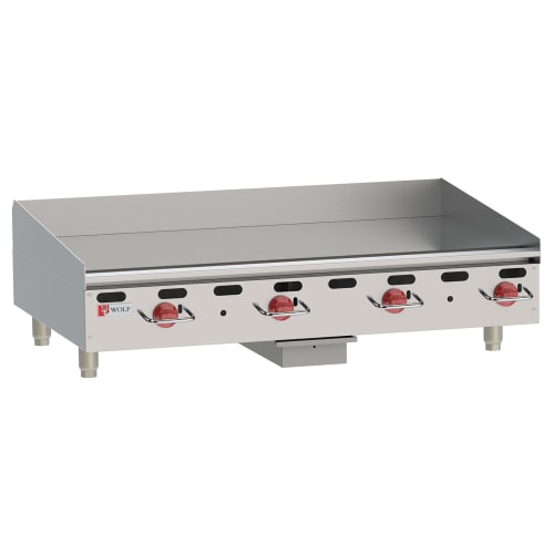 Wolf AGM48 48" Gas Griddle w/ Manual Controls - 1" Steel Plate, Natural Gas