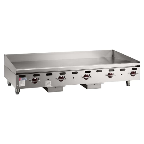 Wolf AGM60 60" Gas Griddle w/ Manual Controls - 1" Steel Plate, Natural Gas
