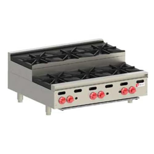 Wolf AHP636U 36" Gas Hotplate w/ (6) Burners & Manual Controls, Natural Gas