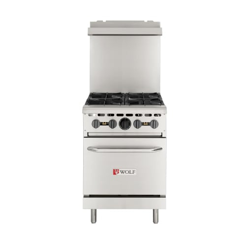 Wolf WX24-4BN 24" 4 Burner Gas Range w/ Standard Oven, Natural Gas