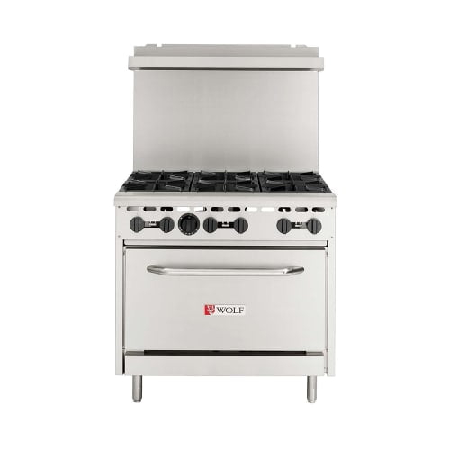 Wolf WX36-6BP 36" 6 Burner Gas Range w/ Standard Oven, Liquid Propane