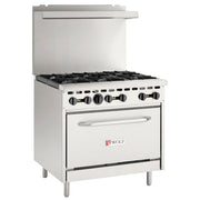 Wolf WX36-6BP 36" 6 Burner Gas Range w/ Standard Oven, Liquid Propane