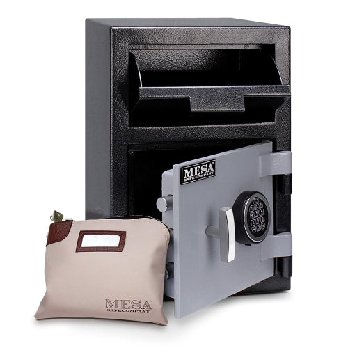 Mesa MFL2014E BLKGR .8 cu ft 1 Compartment Drop Safe w/ Electronic Lock