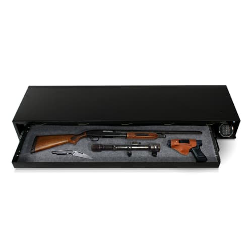 Mesa MUBG652E Under Bed Gun Safe w/ Electronic Lock - 51"W x 14.6"D x 6"H, Steel, Black