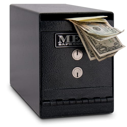 Mesa MUC2K .2 cu ft Under Desk Safe w/ Deposit Slot & Key Lock