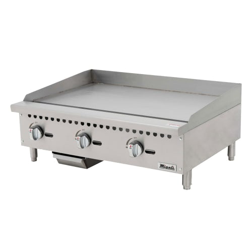 Migali C-G36 36" Gas Griddle w/ Manual Controls - 3/4" Steel Plate, Natural Gas