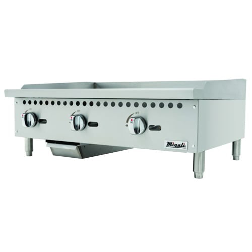 Migali C-G36 36" Gas Griddle w/ Manual Controls - 3/4" Steel Plate, Natural Gas