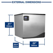 MoTak KT-MIF-360 22" Full Cube Ice Machine Head - 373 lb/24 hr, Air Cooled, 115v/1ph
