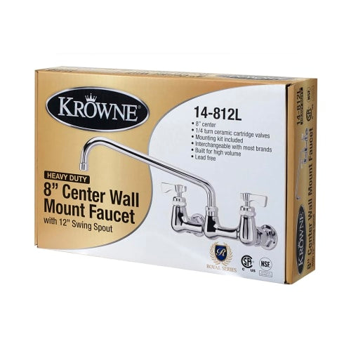 Krowne 14-812L Splash Mount Faucet w/ 12" Swing Nozzle