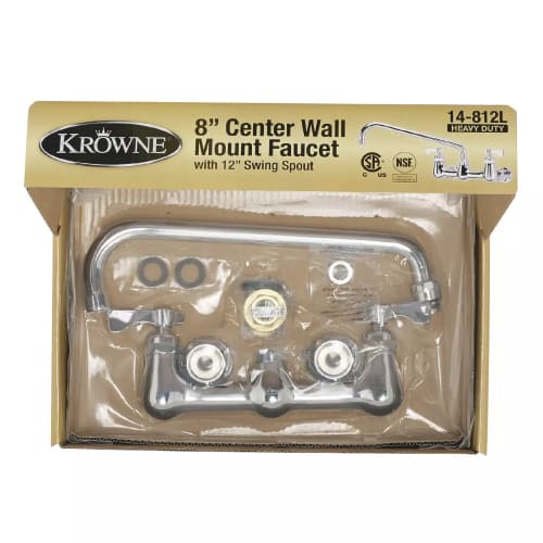 Krowne 14-812L Splash Mount Faucet w/ 12" Swing Nozzle
