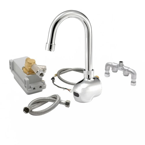 Krowne 16-190 Wall Mount Electronic Faucet - Single Hole, Gooseneck Spout