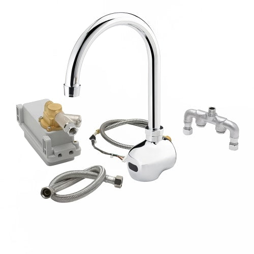 Krowne 16-191 Wall Mount Electronic Faucet - Single Hole, Gooseneck Spout