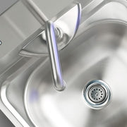 Krowne 16-670 Wall Mount Electronic Faucet - 4" Centers, High Arc Spout, Satin Finish