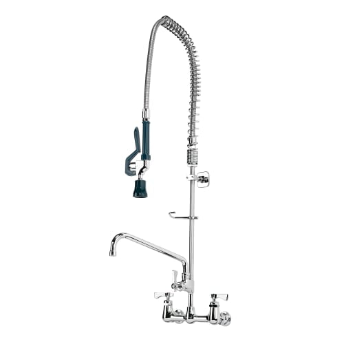Krowne 17-109WL 36"H Wall Mount Pre Rinse Faucet - 1 1/5 GPM, Base with Nozzle