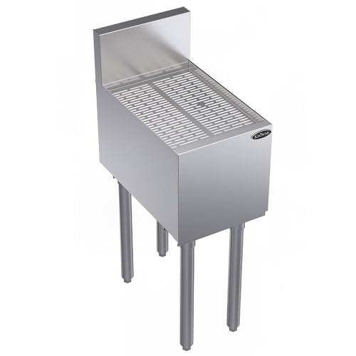Krowne KR19-GS12 Under Bar Freestanding Drainboard - 6 1/2" Back Splash, 12" x 19"