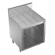 Krowne KR24-GSB1 Under Bar Glass Storage Unit - Rack Slides Base, 6 1/2" Back Splash, 24" x 24"