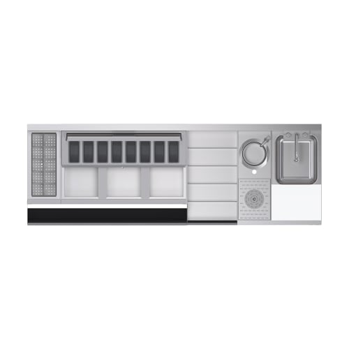 Krowne KR24-MX70 70" Royal Series Cocktail Station w/ 115 lb Ice Bin, Stainless Steel