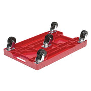 Krowne KR-4000 Rectangular Keg Dolly - 16" x 11", Plastic, Red