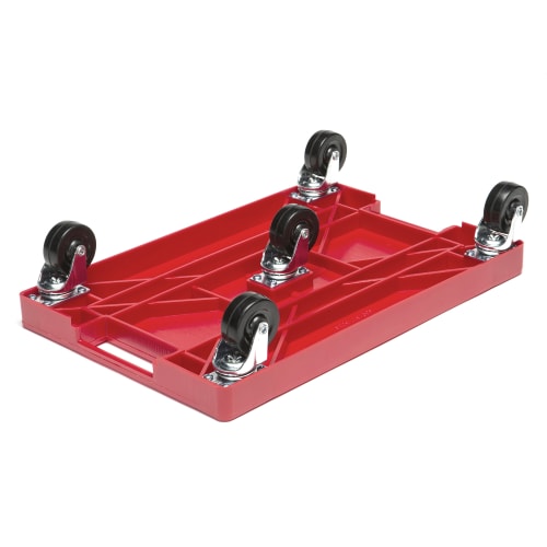 Krowne KR-4000 Rectangular Keg Dolly - 16" x 11", Plastic, Red