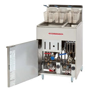 American Range AF-50/25 Gas Fryer - (1) 50 lb Vat & (1) 25 lb Vat, Floor Model, Liquid Propane