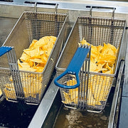 American Range AF-50/25 Gas Fryer - (1) 50 lb Vat & (1) 25 lb Vat, Floor Model, Liquid Propane