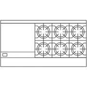 American Range AR-24G-6B 60" 6 Burner Gas Range w/ Griddle & (2) Standard Ovens, Natural Gas