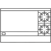 American Range AR48-36G2OB 48" Gas Griddle w/ (2) Burners & Manual Controls - 1" Steel Plate, Liquid Propane