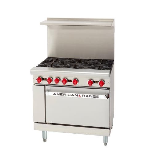 American Range AR-6 36" 6 Burner Gas Range w/ Standard Oven, Liquid Propane