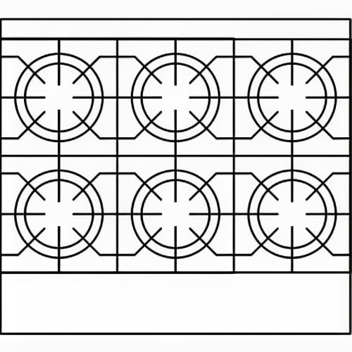 American Range AR-6 36" 6 Burner Gas Range w/ Standard Oven, Natural Gas
