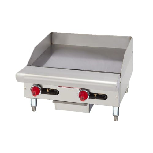 American Range ARSTG-24 24" Gas Griddle w/ Thermostatic Controls - 1" Steel Plate, Natural Gas