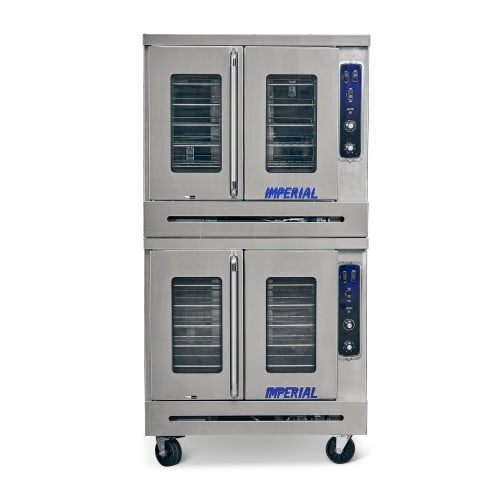 Imperial PCVG-2 Double Full Size Natural Gas Convection Oven - 140,000 BTU