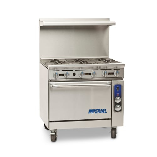 Imperial IR-6-C 36" 6 Burner Gas Range w/ Convection Oven, Natural Gas