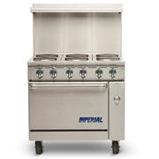Imperial IR-6-E 36" Pro Series 6 Sealed Element Electric Range w/ Standard Oven, 208v/1ph