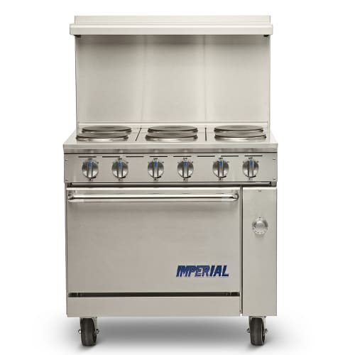 Imperial IR-6-E 36" Pro Series 6 Sealed Element Electric Range w/ Standard Oven, 208v/3ph