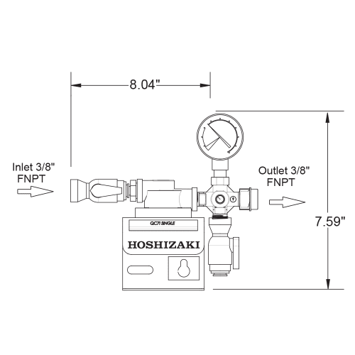 Hoshizaki H9320-51 Single Primary Water Filter Cartridge, Tank