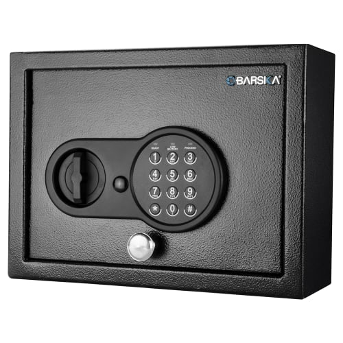 Barska 0.21 cu ft Top Open Safe w/ Keypad Lock - Steel, Black (AX12622)