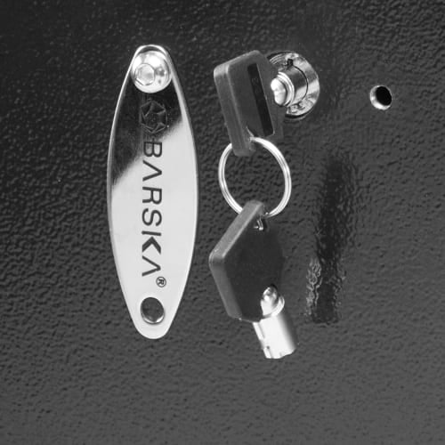 Barska 0.52 cu ft Biometric Wall Safe w/ Fingerprint Lock - Steel, Black (AX13034)