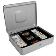 Barska Cash Box w/ Combination Lock - (5) Compartment Tray, Steel, Gray (CB11788)