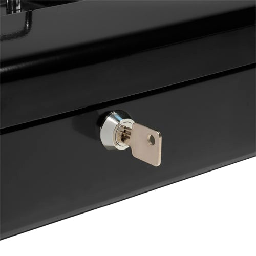 Barska Cash Box w/ Key Lock - (3) Compartment Tray, Steel, Black (CB11790)